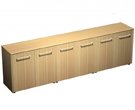 Кабинет для руководителя Reventon Шкаф для документов низкий закрытый(стенка из 3 шкафов) МЕ 310
