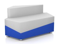 Модульный диван для офиса toform M15 united lines Конфигурация M15-2D5R (экокожа Euroline P2)