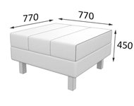 Модульный диван Флагман Банкетка FL-b12 (Экокожа Domus)