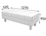 Модульный диван Флагман Банкетка FL-b21 (Экокожа Domus)